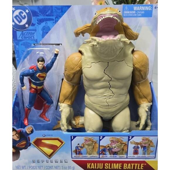 DC Superman Movie SUPERMAN Vs KAIJU SLIME BATTLE Figures & Slime Playset 2025 - Picture 1 of 6